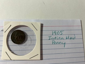 lot 9 image: 1905 Indian head penny