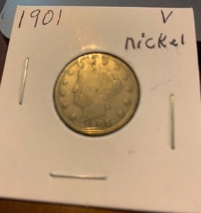 lot 52 image: 1901 Liberty Nickel, Beautiful condition