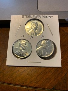 lot 76 image: 1943 brilliant steel war pennies