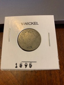 lot 80 image: 1896 V Nickle  128 years old