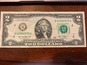 lot 86 image: Two dollar Bill 2013