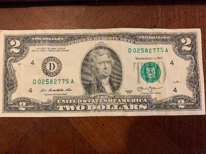 lot 94 image: 2013 two dollar Bill-$$