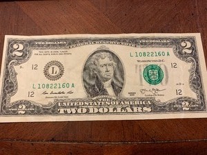 lot 98 image: Two Dollar Bill 2013-$$