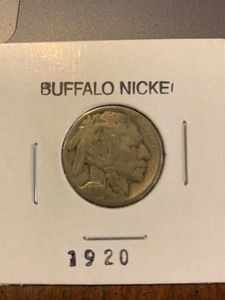 lot 186 image: $$ 1920 Buffalo Nickel 124 years old