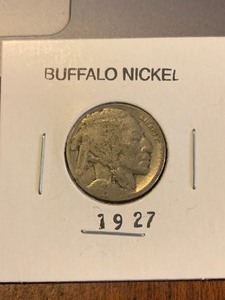 lot 189 image: $$ 1927 Buffalo Nickel 