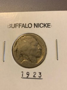 lot 194 image: $$ 1923 Buffalo Nickel 101 years old