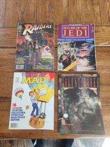 lot 20 image: Selection of comic magazines - Raiders of the Ark, MAD, Star Wars, and Violent Cases