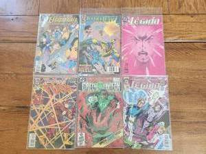 lot 43 image: Selection of 6 DC comics - Legionnaires, Justice League, Legion of Superheroes, Flask, and Green Lantern