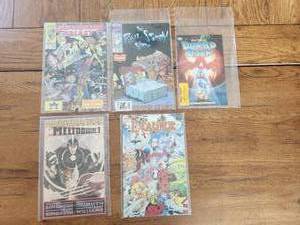 lot 177 image: Selection of Marvel comics - Guardians of the Galazy #1, Ren & Stimpy#22, Havok & Wolverine, Excalibur, and Donald Duck
