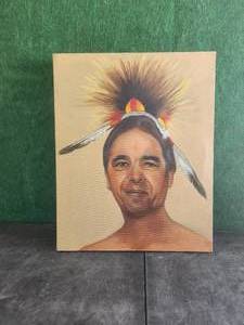 lot 66 image: Original painting on canvass - Texas artist Johnny Mahto Hogue