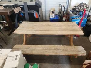 lot 2 image: Full size wood picnic table