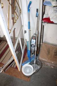 lot 196 image: Mops and mop bucket