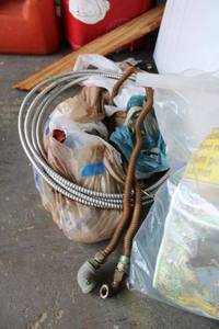 lot 158 image: Gas line tubing, Misc. PVC parts
