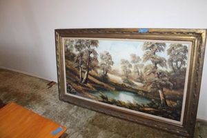 lot 118 image: Large vintage painting signed by artist