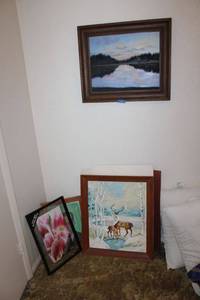 lot 122 image: Artisan paintings and extra frames