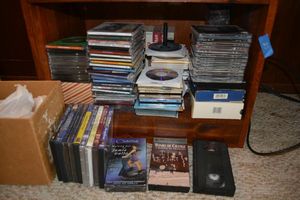 lot 23 image: CDs, DVDs and tapes