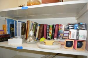 lot 7 image: Bibles, books and lightbulbs