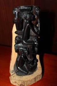 lot 1 image: Vintage African Makonde Ebony Wood Sculpture Tree of Life 10
