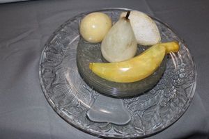 lot 110 image: Plates and Marble Fruit and egg