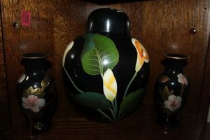 lot 12 image: Chinese Urn and Vases