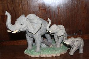 lot 41 image: Variety of Resin Elephants