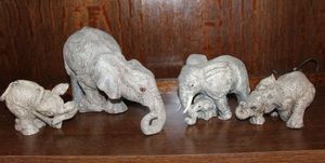 lot 42 image: Variety of Elephant Figurines