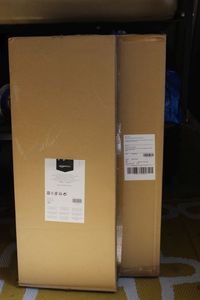 lot 255 image: Two Closet Organizers with Cloth Bins from Amazon, never opened