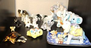 lot 169 image: Variety of Elephant Figurines, Sizes and Styles as shown in photos