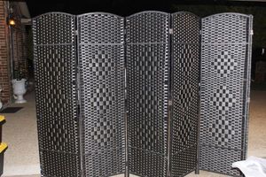 lot 209 image: Large Black Room divider