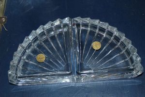 lot 283 image: Cristal D Arques France lead Crystal Book Ends