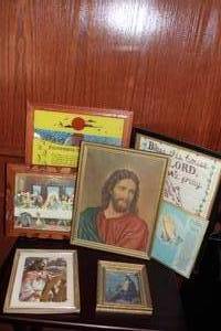 lot 320 image: Framed Religious Pictures