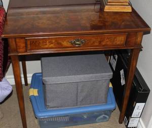 lot 345 image: Small Wooden table with Drawer (contents not included)