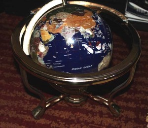 lot 338 image: Gemstone Globe See Photos