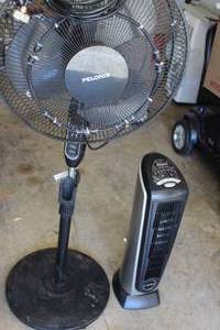 lot 248 image: Stand up Fan and Ceramic Heater