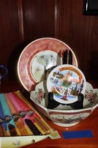 lot 279 image: Satsuma Bowl, Chop Stix, Limoges Elephant Plate and more