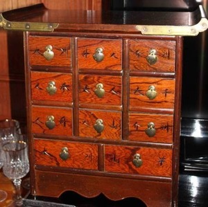 lot 297 image: Korean Apothecary Chest Approximately 2.5-3ft