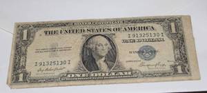 lot 136 image: 1935E Blue Note Silver Certificate with a Cutting Error