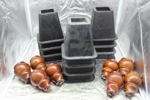 lot 112 image: Furniture Risers 3 sets and Furniture Feet 2 sets