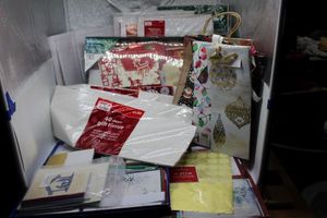 lot 155 image: Christmas Gift Wrap, Tissue paper and cards