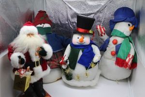 lot 158 image: Christmas Plush Snowmen and Santa