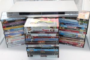 lot 170 image: Sony dual DVD and cd player and a selection of DVDs