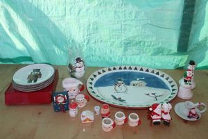 lot 249 image: Snowman Platter, Nutcracker Plates, Santa mugs and more
