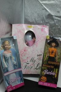 lot 300 image: Barbies Holiday Snow, My Fair Lady and Halloween Hip