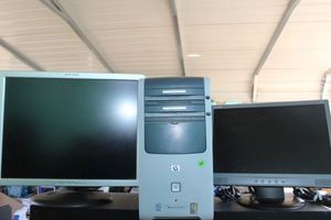 lot 364 image: Computer Tower and Two Monitors