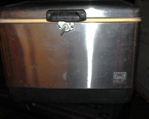 lot 86 image: Cabelas Polished Aluminum Cooler