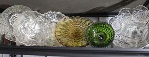 lot 100 image: Nineteen Pieces of Glassware, a Variety of Makers, Patterns and colors