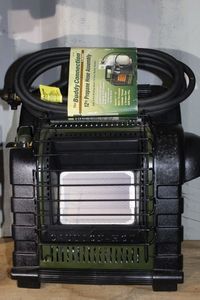 lot 104 image: Buddy Propane Heater and Connector Hose