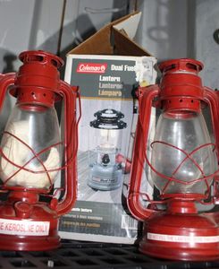 lot 111 image: Three Coleman Fuel Lanterns