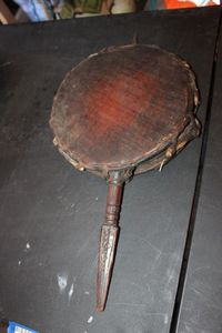 lot 214 image: Dhyangro - Authentic Napali Shaman Drum