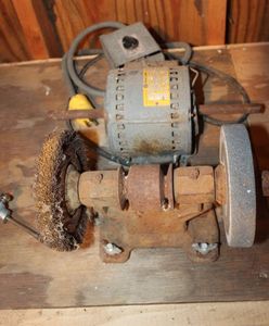 lot 245 image: Vintage Grinder and Motor